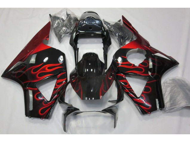 Aftermarket 2002-2003 Red Flame Honda CBR954 Motorcycle Fairings