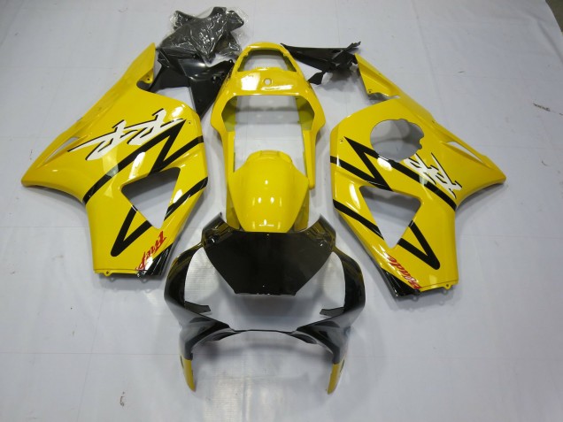 Aftermarket 2002-2003 Reverse Yellow and Black Honda CBR954 Motorcycle Fairings