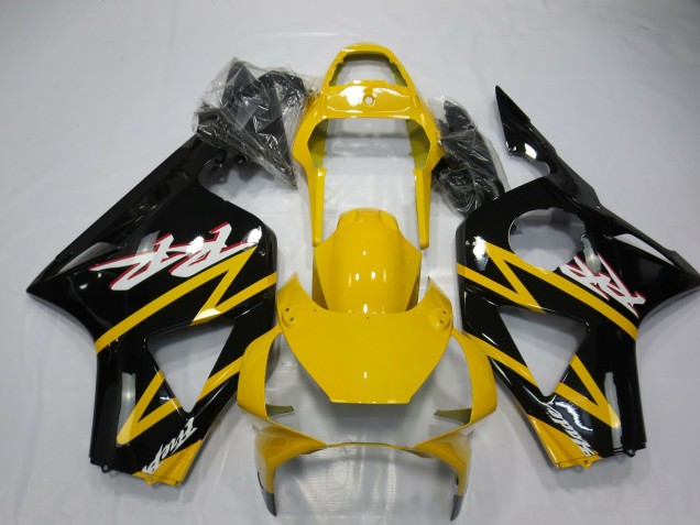 Aftermarket 2002-2003 Yellow and Black Honda CBR954 Motorcycle Fairings