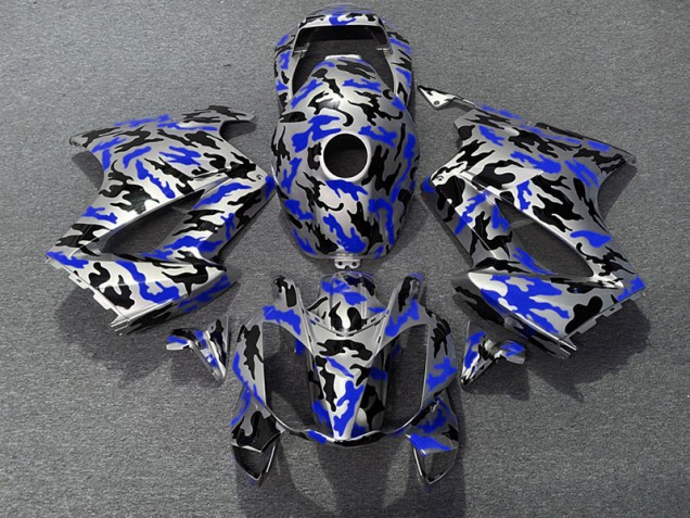 Aftermarket 2002-2012 Blue Camo Honda VFR800 Motorcycle Fairings