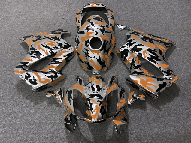 Aftermarket 2002-2012 Orange Camo Honda VFR800 Motorcycle Fairings