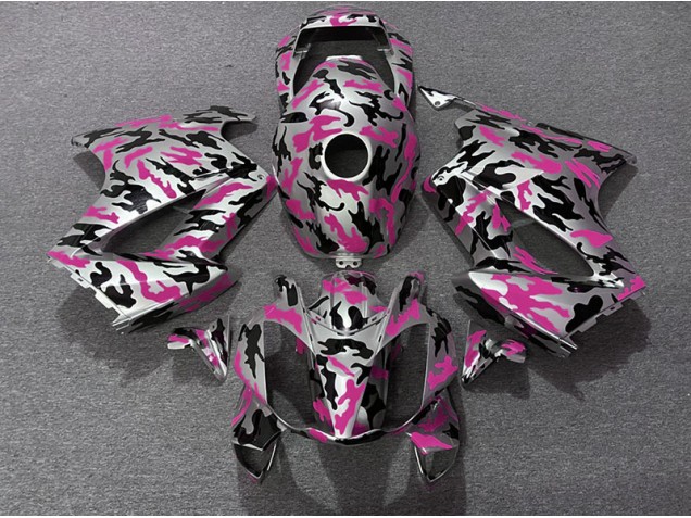 Aftermarket 2002-2012 Pink Camo Honda VFR800 Motorcycle Fairings