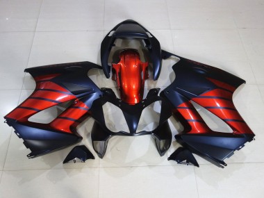 Aftermarket 2002-2012 Red and Black Honda VFR800 Motorcycle Fairings