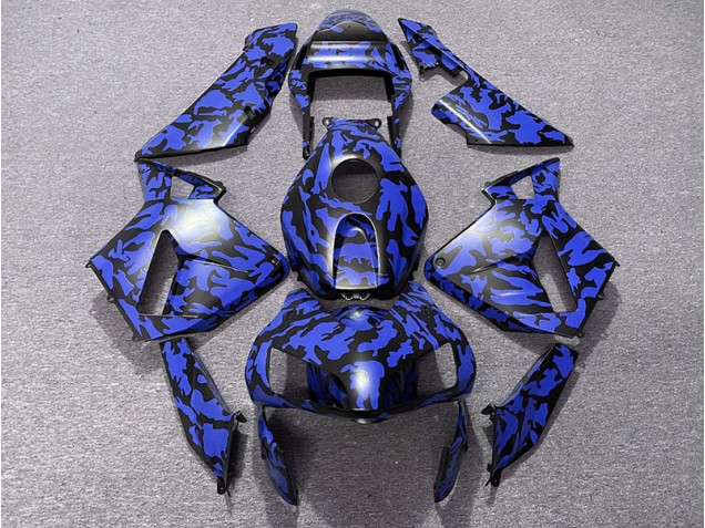 Aftermarket 2003-2004 Blue Camo Honda CBR600RR Motorcycle Fairings