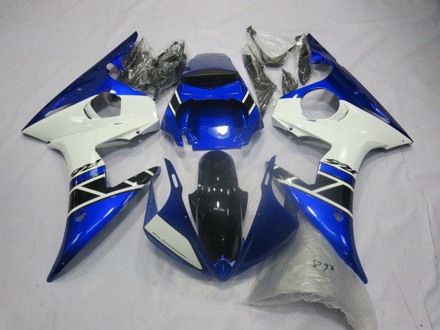 Aftermarket 2003-2005 Blue White OEM Style Yamaha R6 Motorcycle Fairings