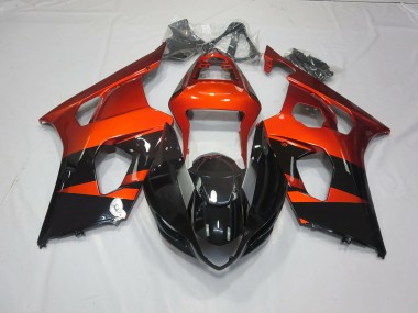 Aftermarket 2003-2004 Burnt orange and Black Suzuki GSXR 1000 Motorcycle Fairings