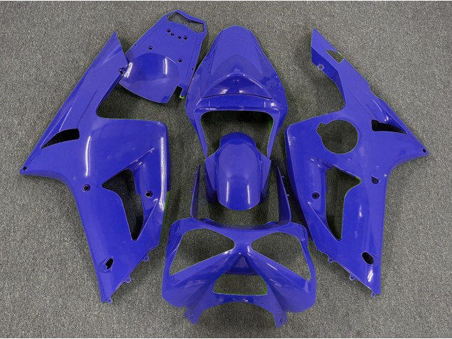 Aftermarket 2003-2004 Dark Blue Plain Kawasaki ZX6R Motorcycle Fairings