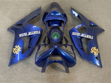 Aftermarket 2003-2004 Deep Blue Kawasaki ZX6R Motorcycle Fairings