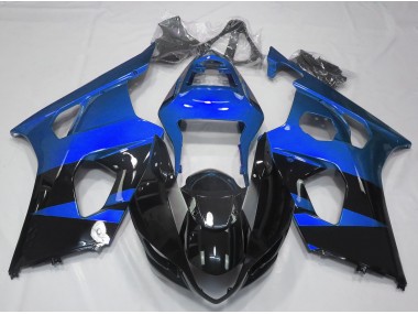 Aftermarket 2003-2004 Gloss Blue & Black Suzuki GSXR 1000 Motorcycle Fairings