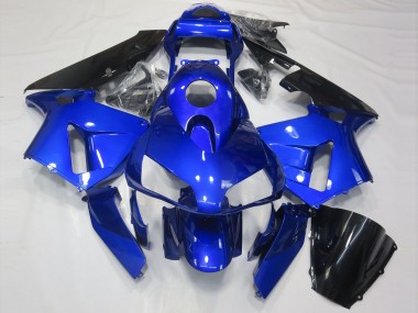 Aftermarket 2003-2004 Gloss Blue and Black Honda CBR600RR Motorcycle Fairings