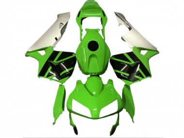 Aftermarket 2003-2004 Gloss Green & Matte Silver Honda CBR600RR Motorcycle Fairings