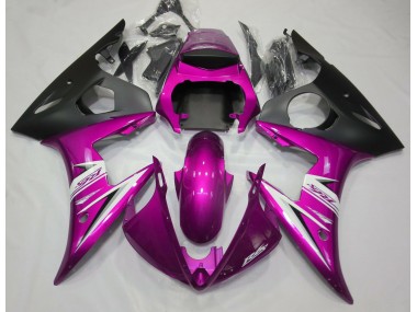 Aftermarket 2003-2005 Gloss Pink & White Yamaha R6 Motorcycle Fairings