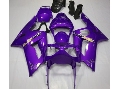 Aftermarket 2003-2004 Gloss Purple Kawasaki ZX6R Motorcycle Fairings