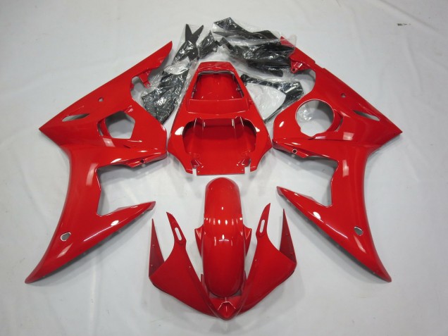 Aftermarket 2003-2005 Gloss Red Yamaha R6 Motorcycle Fairings