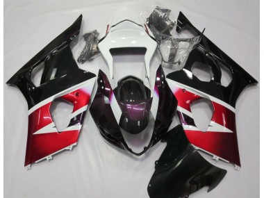 Aftermarket 2003-2004 Gloss Red and White Suzuki GSXR 1000 Motorcycle Fairings