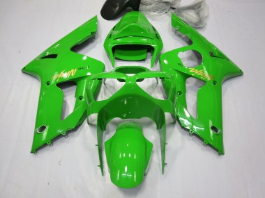 Aftermarket 2003-2004 Green Ninja Kawasaki ZX6R Motorcycle Fairings