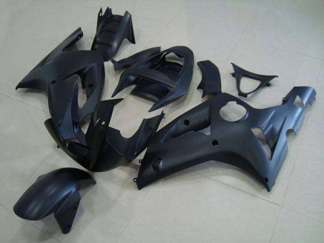 Aftermarket 2003-2004 Matte Black Kawasaki ZX6R Motorcycle Fairings