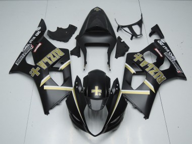 Aftermarket 2003-2004 Matte Black Rizla Suzuki GSXR 1000 Motorcycle Fairings