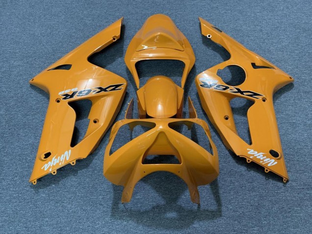 Aftermarket 2003-2004 Orange Kawasaki ZX6R Motorcycle Fairings