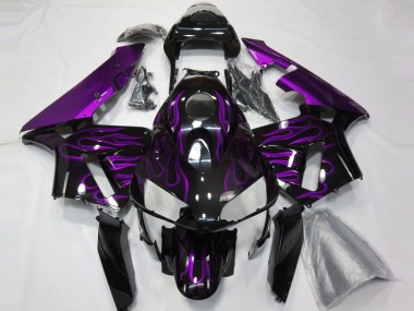 Aftermarket 2003-2004 Purple Flames Honda CBR600RR Motorcycle Fairings