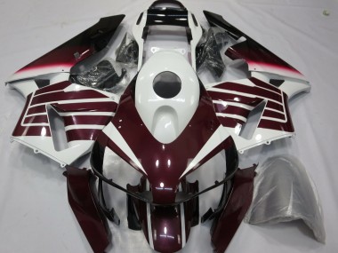 Aftermarket 2003-2004 Purple and White Honda CBR600RR Motorcycle Fairings