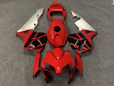 Aftermarket 2003-2004 Red Black and Silver Honda CBR600RR Motorcycle Fairings