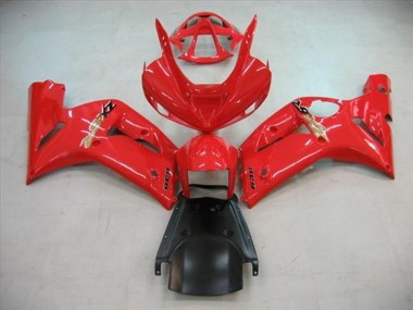 Aftermarket 2003-2004 Red Gloss Kawasaki ZX6R Motorcycle Fairings