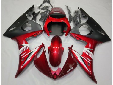 Aftermarket 2003-2005 Red & White Yamaha R6 Motorcycle Fairings