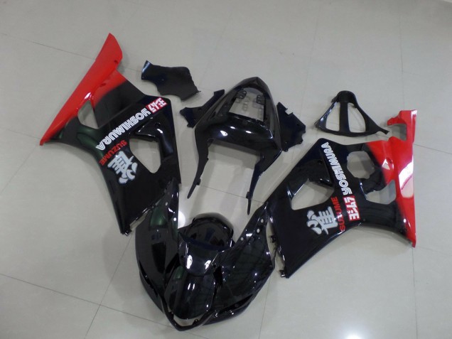 Aftermarket 2003-2004 Red and Black Suzuki GSXR 1000 Motorcycle Fairings