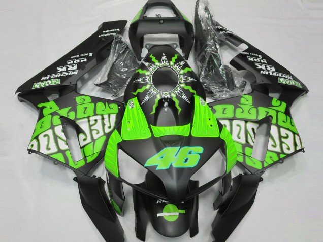 Aftermarket 2003-2004 Slime Green Rossi Repsol Honda CBR600RR Motorcycle Fairings