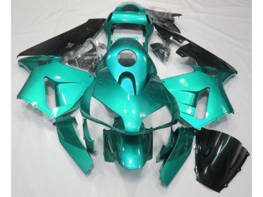 Aftermarket 2003-2004 Teal Plain Honda CBR600RR Motorcycle Fairings