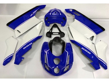 Aftermarket 2003-2004 White Blue and Black Ducati 749 999 Motorcycle Fairings