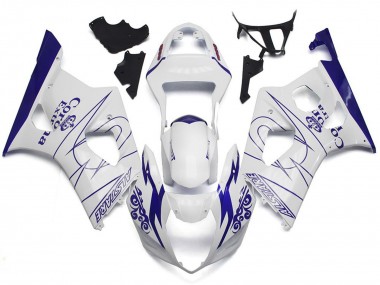 Aftermarket 2003-2004 White Corona Custom Style Suzuki GSXR 1000 Motorcycle Fairings