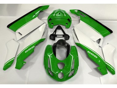 Aftermarket 2003-2004 White Green and Black Ducati 749 999 Motorcycle Fairings