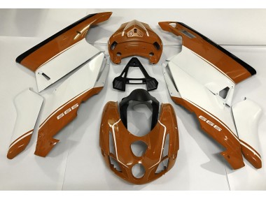 Aftermarket 2003-2004 White Orange and Black Ducati 749 999 Motorcycle Fairings