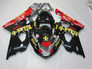 Aftermarket 2004-2005 Black Rizla Suzuki GSXR 600-750 Motorcycle Fairings