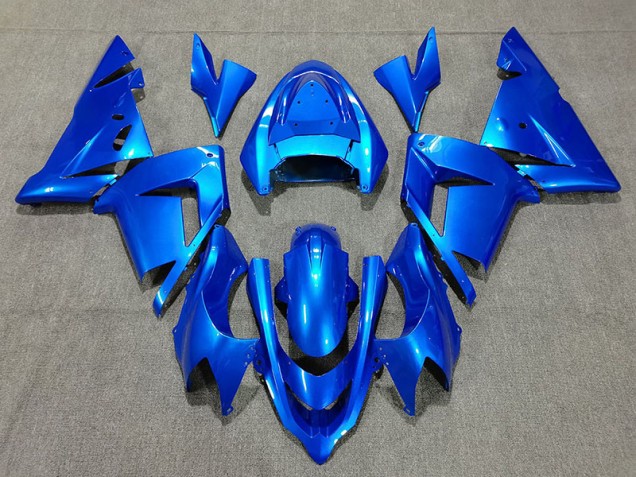 Aftermarket 2004-2005 Bright Blue Pearl Kawasaki ZX10R Motorcycle Fairings