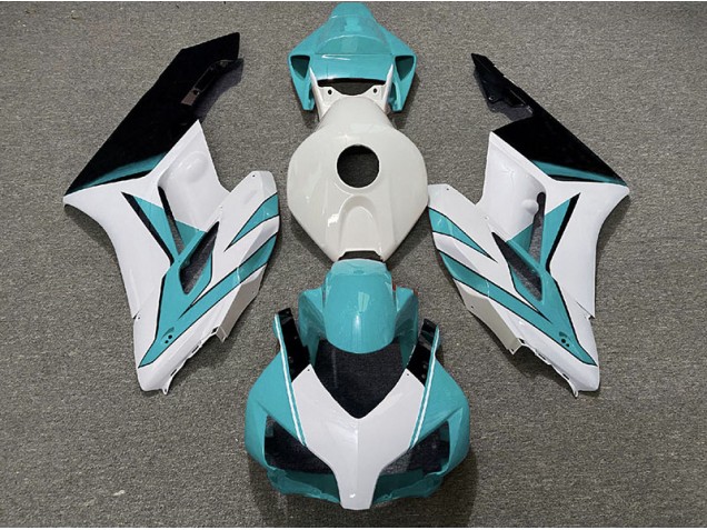 Aftermarket 2004-2005 Cyan White and Black Gloss Honda CBR1000RR Motorcycle Fairings