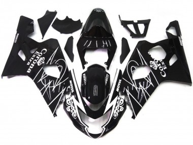 Aftermarket 2004-2005 Gloss Black Corona Style Suzuki GSXR 600-750 Motorcycle Fairings