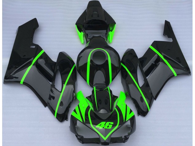 Aftermarket 2004-2005 Gloss Black & High Viz Green Honda CBR1000RR Motorcycle Fairings