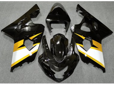 Aftermarket 2004-2005 Gloss Black & Yellow Suzuki GSXR 600-750 Motorcycle Fairings