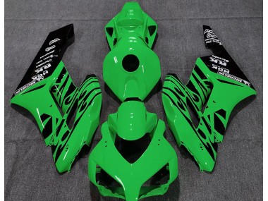 Aftermarket 2004-2005 Gloss Green Flame Honda CBR1000RR Motorcycle Fairings