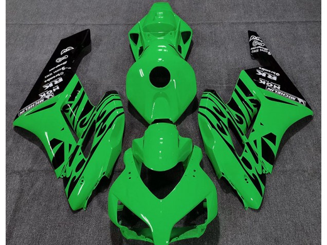 Aftermarket 2004-2005 Gloss Green Flame Honda CBR1000RR Motorcycle Fairings