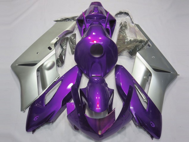 Aftermarket 2004-2005 Gloss Purple and Silver Honda CBR1000RR Motorcycle Fairings