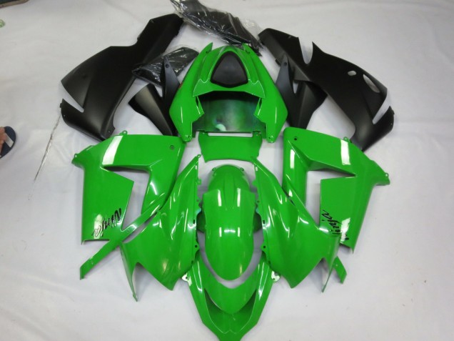 Aftermarket 2004-2005 Green Gloss Kawasaki ZX10R Motorcycle Fairings