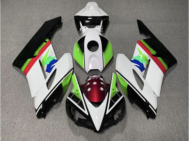 Aftermarket 2004-2005 Green and Red Flag Honda CBR1000RR Motorcycle Fairings