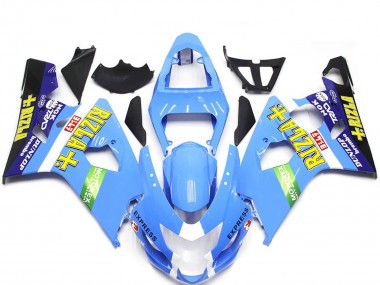 Aftermarket 2004-2005 Light Blue Rizla Style Suzuki GSXR 600-750 Motorcycle Fairings