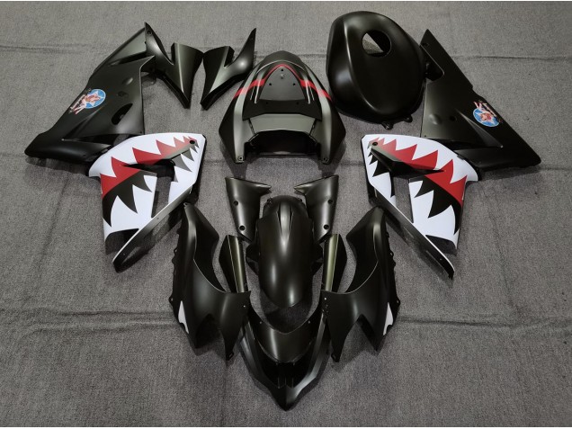 Aftermarket 2004-2005 Matte Black Betty Bomber Kawasaki ZX10R Motorcycle Fairings