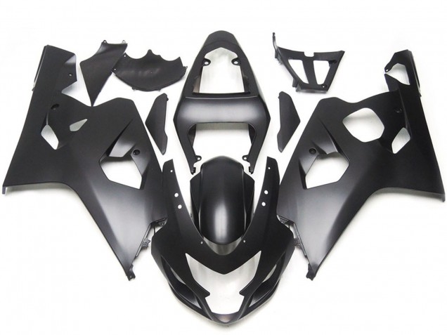 Aftermarket 2004-2005 Matte Black Style Suzuki GSXR 600-750 Motorcycle Fairings