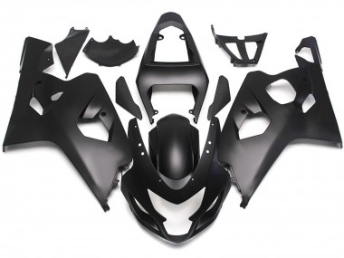 Aftermarket 2004-2005 Matte Black Style w Red Decals Suzuki GSXR 600-750 Motorcycle Fairings